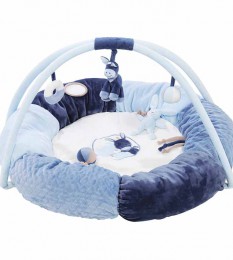 Развивающий игровой коврик круглый Nattou Alex & Bibiou Ослик и Кролик